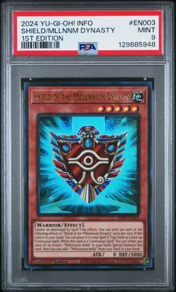 2024 YU-GI-OH! THE INFINITE FORBIDDEN SHIELD OF THE MILLENNIUM DYNASTY PSA 9 - Image 1