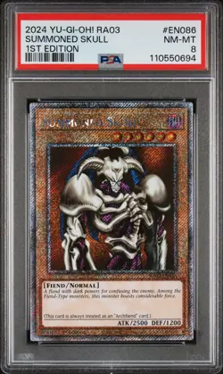2024 YU-GI-OH! RA03-QUARTER CENTURY BONANZA 1ST EDITION SUMMONED SKULL PSA 8 - Image 1