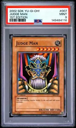2002 YU-GI-OH! STARTER DECK: KAIBA 1ST EDITION #007 JUDGE MAN PSA 9 - Image 1