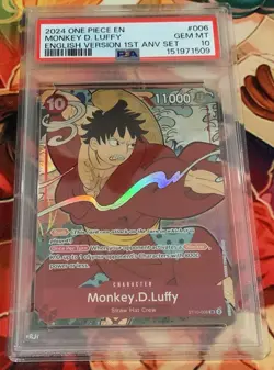 Monkey.D.Luffy (English Version 1st Anniversary Set) ST10-006 One Piece PSA 10 - Image 3