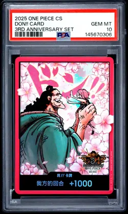 2025 ONE PIECE SIMPLIFIED CHINESE 3RD ANNIVERSARY SET DON!! CARD PSA 10 - Image 1