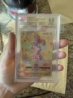 One Piece Card OP08-106 Nami SP Special Parallel BGS 9.5 GEM MINT Japanese JP - Image 1