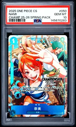 2025 ONE PIECE S. CHINESE CHAMPIONSHIP 25-26 SPRING ENTRY PACK NAMI PSA 10 - Image 1