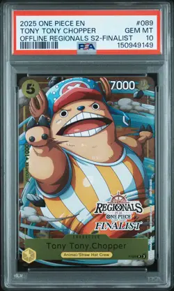 2025 ONE PIECE OFFLINE REGIONALS PACK 2025 SEASON 2 TONY TONY CHOPPER PSA 10 - Image 1