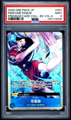 2025 ONE PIECE JPN PREMIUM CARD COLLECTION #057 PERFUME FEMUR PSA 9 - Image 1
