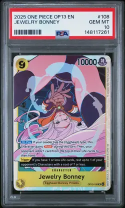 2025 ONE PIECE OP13-CARRYING ON HIS WILL #108 JEWELRY BONNEY PSA 10 - Image 1