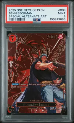 2025 ONE PIECE CARRYING ON HIS WILL SPECIAL ALT ART #009 BENN BECKMAN PSA 9 - Image 1