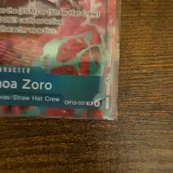 Bandai One Piece CCG Roronoa Zoro OP13-037 Treasure Rare FILM Character 5000 - Image 4