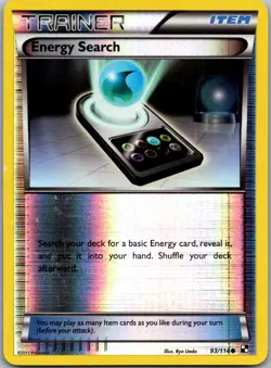Energy Search Reverse Holo Common Black and White 93/114 LP - Image 1