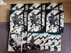 Lot of 6 Black Bolt & 1 White Flare Binders + 4 Posters! - Image 1