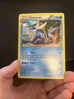 Samurott Cracked Ice Holo 31/114 LP Black & White Base Set - Image 3