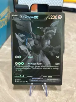 Zekrom ex 172/086 Sv: Black Bolt Black White Rare NM - Image 1