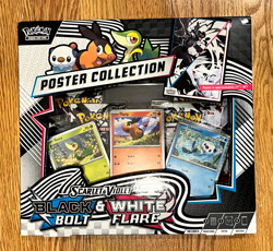 Pokemon Scarlet and Violet Black Bolt & White Flare Poster Collection Box SEALED - Image 1