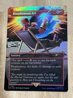 MTG Magic Card Secret Lair Drop Series Deadpool Blasphemous Act Foil R 1756 NM/M - Image 1