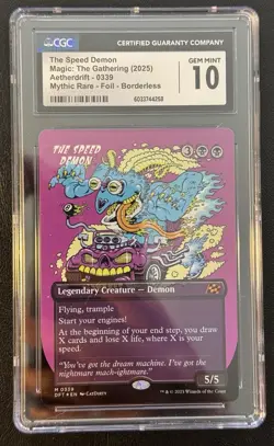 The Speed Demon (Borderless) MTG Aetherdrift Foil CGC 10 - Image 1