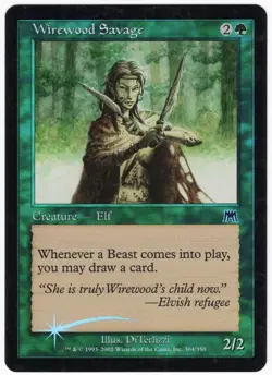 Wirewood Savage 2002 Onslaught FOIL Green Common Creature MTG SP - NM AZ1 - Image 1