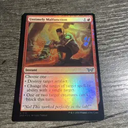 FOIL Untimely Malfunction MTG Duskmourn: House of Horror #161 NM English - Image 1