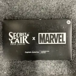 MTG: Secret Lair x Marvel Captain America Rainbow Foil Ed, Sealed, Worn - Image 1