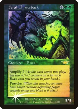 Legions MTG FOIL Feral Throwback Magic - Image 1