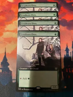 MTG Commander Legends Fyndhorn Elves Extended Art x 4 - Image 1