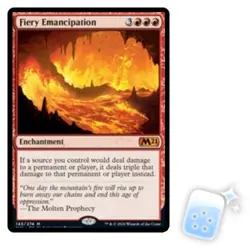 FIERY EMANCIPATION Core Set 2021 M21 Magic MTG MINT CARD - Image 1