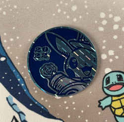 Pokemon Jumbo Flip Coin 2022 Pikachu London World Championships Promo Blue - Image 1