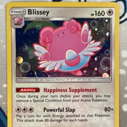 Blissey 153/214 Cosmos Holo Rare Promo Sun & Moon Lost Thunder Pokemon Card NM - Image 2