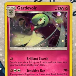 Gardevoir 141/214 Cosmos Holo Rare Promo Sun & Moon Lost Thunder Pokemon Card NM - Image 2
