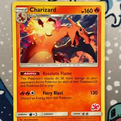 Charizard 3/70 Rare Non Holo Sun Moon Battle Academy Deck Promo Pokemon Card NM - Image 2