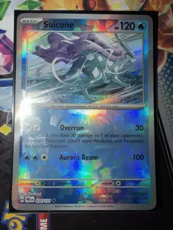 Pokemon Prismatic Evolutions Suicune #024 Masterball Reverse Holo Variant Card - Image 1