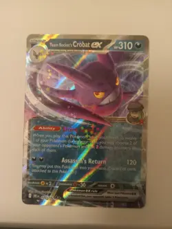 Pokemon TCG Team Rockets Crobat EX 122/182 Destined Rivals Double Rare NM Card - Image 1