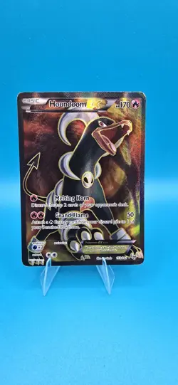 Pokemon Houndoom EX Full Art Ultra Rare Holo Card 153/162 XY Breakthrough B1 - Image 1
