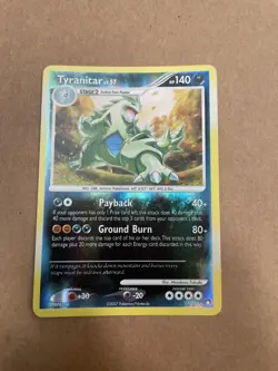 Tyranitar 17/123 Reverse Holo Mysterious Treasures Pokemon Card MP - Image 1