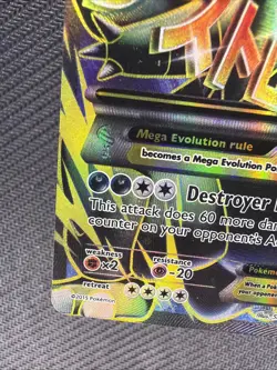 Pokemon TCG M Tyranitar EX Full Art Ultra Rare Holo Card Ancient Origins 92/98 - Image 5