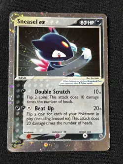 Pokemon TCG Sneasel EX Ultra Rare Holo Card 103/109 - Heavily Played - Image 1