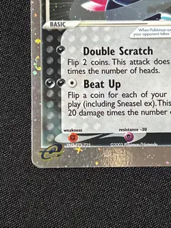 Pokemon TCG Sneasel EX Ultra Rare Holo Card 103/109 - Heavily Played - Image 3