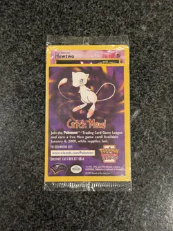Pokemon The First Movie Mewtwo Promo Card Sealed 1999 WB Gold Stamp Catch Mew - Image 1