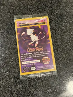 Pokemon The First Movie Mewtwo Promo Card Sealed 1999 WB Gold Stamp Catch Mew - Image 2
