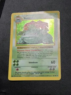 Pokemon TCG Base Set Venusaur Holo Rare Card 15/102 HP - Image 4