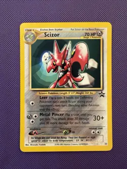 Pokemon TCG Scizor 33 Black Star Promo Card LP - Image 1