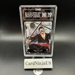 TAG GEM MINT 10 Roronoa Zoro Parallel OP01-001 L 25th Edition ONE PIECE Card 240 - Image 1