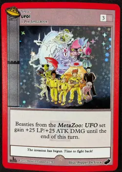 UFO! Spellbook Promo 2022 Full Holo 1st Edition MetaZoo Card (NM) - Image 1
