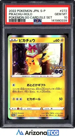 Pokemon 2022 Pikachu 272/S-P Pokemon GO Card File Set Japanese GEM MINT PSA 10 - Image 1