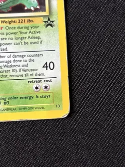 Pokemon TCG Venusaur Black Star Promo Holo Foil Card #13 - Damaged - Image 4