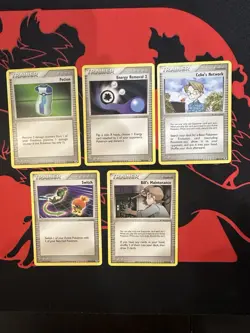 Lot Of 5 Mid Era Pokemon Trainer Cards Fire Red & Leaf green - Image 1