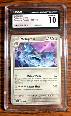 Metagross Uncommon #115 - CGC GEM MINT 10 - 2024 Temporal Forces - Pokemon TCG - Image 4