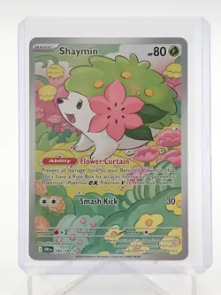 SHAYMIN 2025 POKEMON DESTINY RIVALS ILLUSTRATION RARE #185/182 Q3628 - Image 1