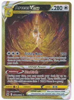 2023 POKEMON SWORD & SHIELD CROWN ZENITH ARCEUS VSTAR #GG70/GG70 SECRET RARE - Image 1