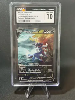 2023 Pokemon Hisuian Samurott V GG51/GG70 CGC 10 Crown Zenith Galarian Gallery - Image 1