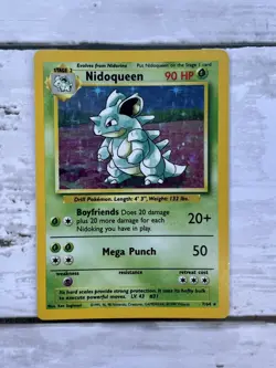 Nidoqueen Holo Jungle Set 7/64 No Symbol Pokemon Error Moderately Played WOTC - Image 1
